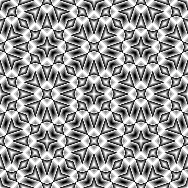 Diseño inconsútil patrón geométrico monocromo — Vector de stock