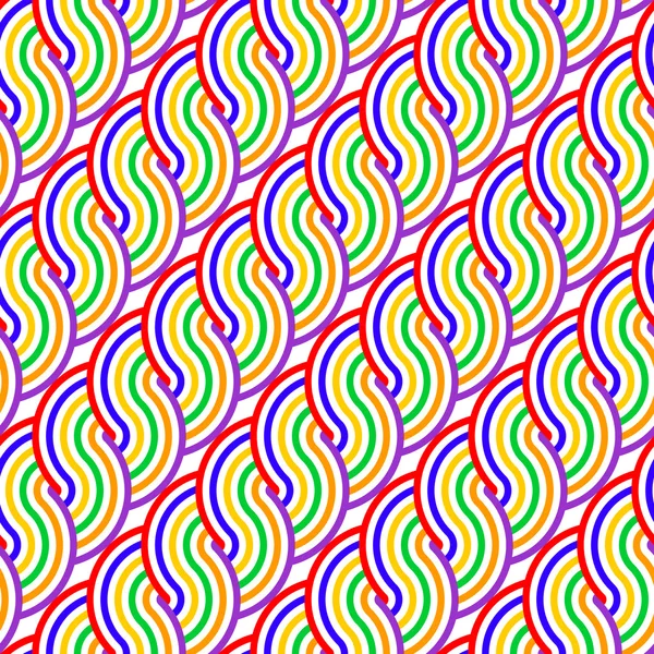 Diseño inconsútil patrón de ondulación de colores — Vector de stock
