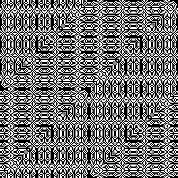 Design senza soluzione di continuità modello a zig-zag monocromatico — Vettoriale Stock