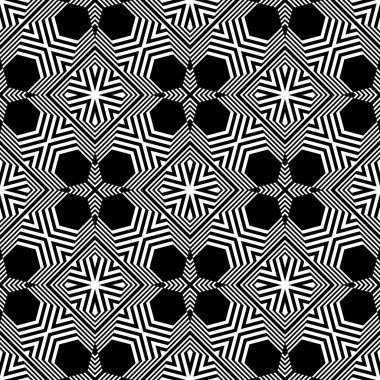 kesintisiz tek renkli geometrik desen tasarım