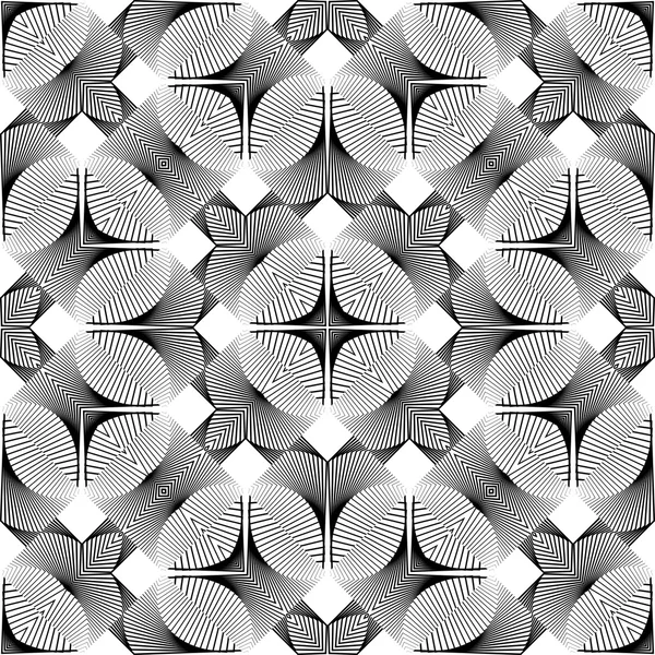 Design seamless monochrome decorative pattern — Stock Vector