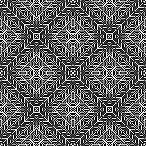 シームレスなモノクロ幾何学的なパターンを設計 — ストックベクタ
