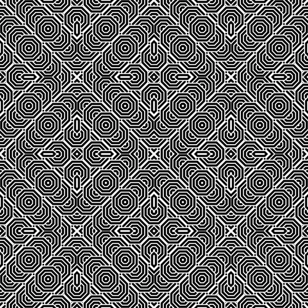 Design seamless monochrome geometric pattern — Stock Vector