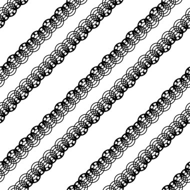 Dekoratif desenli tasarım. Soyut monokrom dantelli arka plan. Vektör sanatı