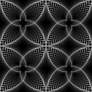 Kusursuz noktalı desen tasarla. Soyut monokrom dekoratif arka plan. Vektör sanatı