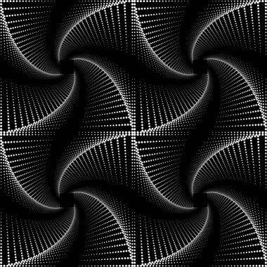 Kusursuz noktalı desen tasarla. Soyut monokrom dekoratif arka plan. Vektör sanatı