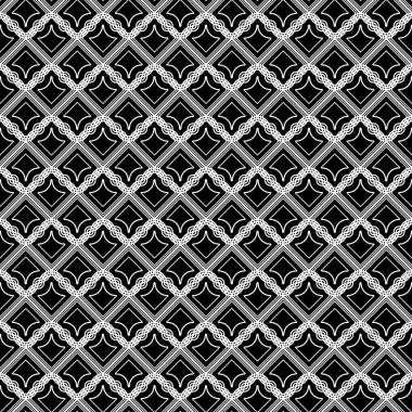 Kusursuz ızgara deseni tasarla. Soyut tek renkli geometrik arkaplan. Vektör sanatı