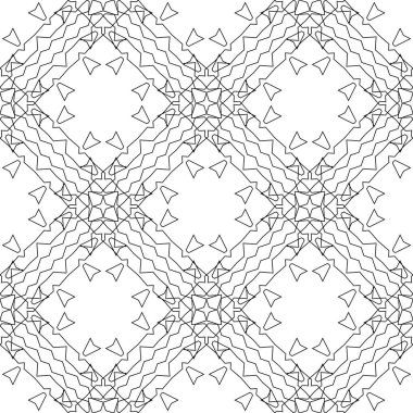 Dekoratif desenli tasarım. Soyut monokrom dantelli arka plan. Vektör sanatı