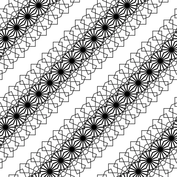 Design Motif Décoratif Sans Couture Fond Dentelle Monochrome Abstrait Art — Image vectorielle