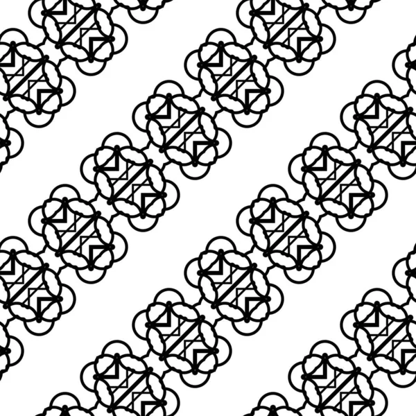 Ontwerp Naadloos Decoratief Patroon Abstracte Monochrome Kanten Achtergrond Vectorkunst — Stockvector