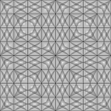 Kusursuz ızgara deseni tasarla. Soyut monokrom dantelli arka plan. Vektör sanatı