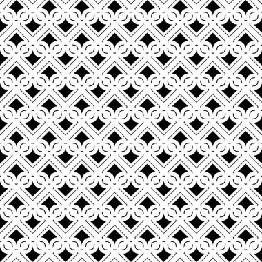 Kusursuz ızgara deseni tasarla. Soyut tek renkli geometrik arkaplan. Vektör sanatı