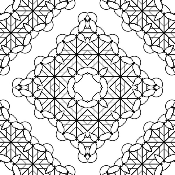 Дизайн бесшовные декоративные кружева узор. Абстрактный алмазный монохромный фон. Векторное искусство