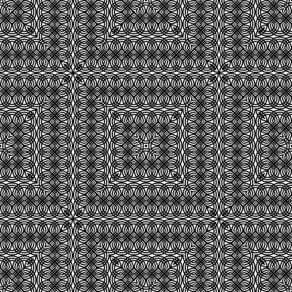 Entwerfen Sie Nahtlose Monochrome Muster Abstrakter Geometrischer Hintergrund Vektorkunst — Stockvektor