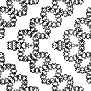 Kusursuz zigzag dekoratif desen tasarla. Soyut monokrom rendeleme arka planı. Vektör sanatı