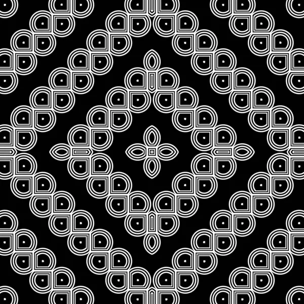 Дизайн Бесшовной Монохромной Решетки Декоративный Узор Абстрактный Алмазный Фон Векторное — стоковый вектор
