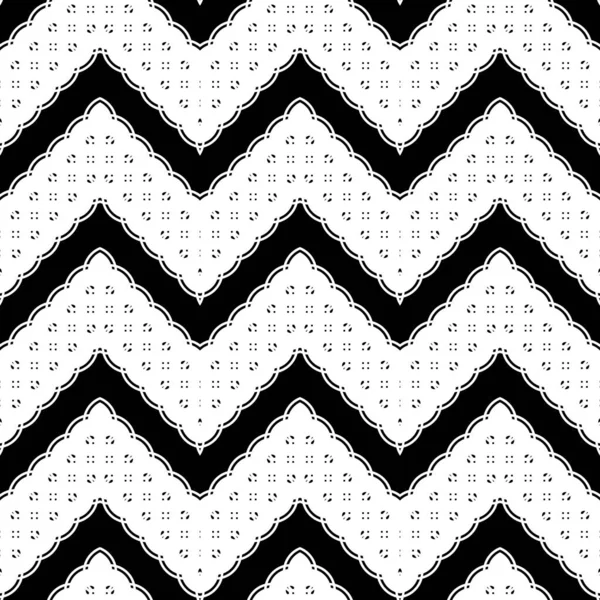 Design Seamless Monochrome Grating Zigzag Pattern Abstract Background Vector Art — Stock Vector