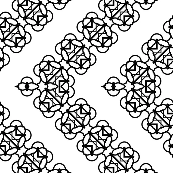 Design Motif Décoratif Zigzag Sans Couture Fond Grille Monochrome Abstrait — Image vectorielle
