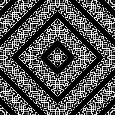 Kusursuz tek renkli dekoratif desen tasarla. Soyut elmas arkaplan. Vektör sanatı