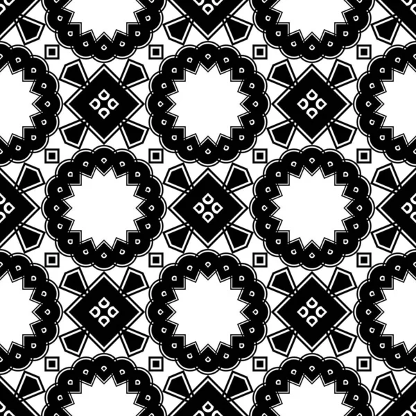 Diseño Patrón Decorativo Sin Costuras Fondo Encaje Monocromo Abstracto Arte — Vector de stock