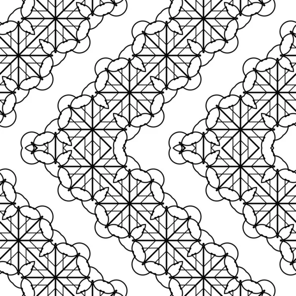 Diseño Sin Costuras Zigzag Patrón Decorativo Fondo Rejilla Monocromo Abstracto — Archivo Imágenes Vectoriales