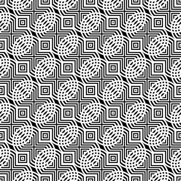 Kusursuz ızgara deseni tasarla. Soyut monokrom dantelli arka plan. Vektör sanatı
