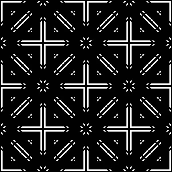 Conception Motif Grille Monochrome Sans Couture Fond Géométrique Abstrait Art — Image vectorielle