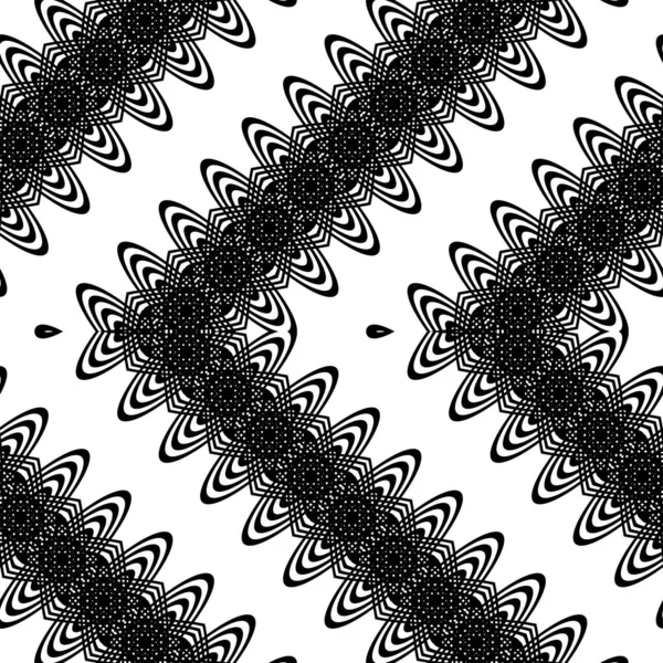 Diseño Sin Costuras Zigzag Patrón Decorativo Fondo Rejilla Monocromo Abstracto — Archivo Imágenes Vectoriales