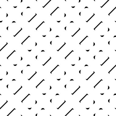 Kusursuz geometrik desen tasarla. Soyut monokrom rendeleme arka planı. Vektör sanatı