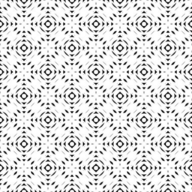Kusursuz geometrik desen tasarla. Soyut monokrom rendeleme arka planı. Vektör sanatı