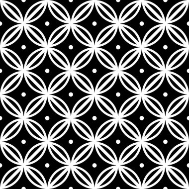 Kusursuz geometrik desen tasarla. Soyut monokrom rendeleme arka planı. Vektör sanatı