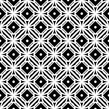 Kusursuz geometrik desen tasarla. Soyut monokrom rendeleme arka planı. Vektör sanatı