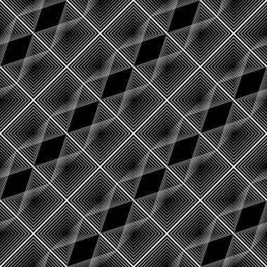 Kusursuz ızgara deseni tasarla. Soyut monokrom dantelli arka plan. Vektör sanatı