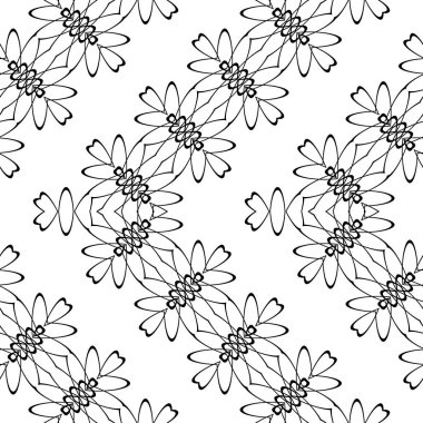 Kusursuz zigzag dekoratif desen tasarla. Soyut monokrom rendeleme arka planı. Vektör sanatı