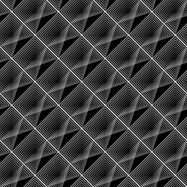 Kusursuz ızgara deseni tasarla. Soyut monokrom dantelli arka plan. Vektör sanatı