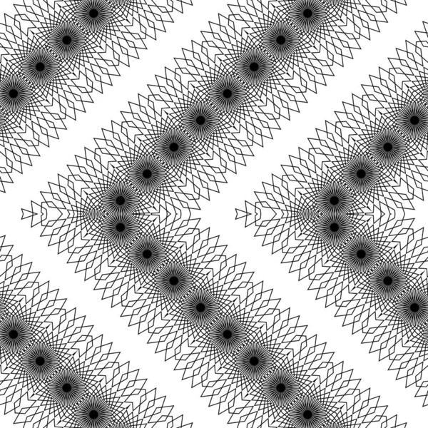 Diseño Sin Costuras Zigzag Patrón Decorativo Fondo Rejilla Monocromo Abstracto — Archivo Imágenes Vectoriales