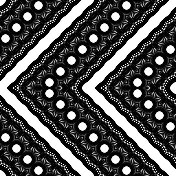 Entwerfen Sie Nahtlose Zick Zack Muster Abstrakter Monochromer Gitterhintergrund Vektorkunst — Stockvektor