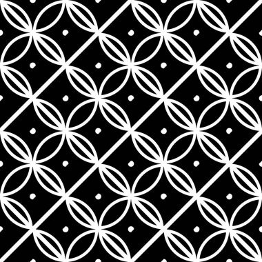 Kusursuz geometrik desen tasarla. Soyut monokrom rendeleme arka planı. Vektör sanatı