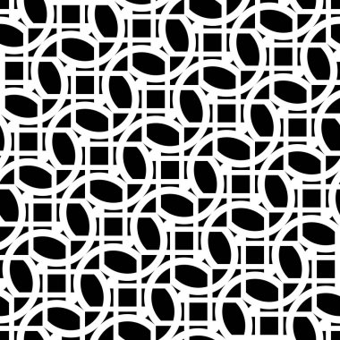 Kusursuz ızgara deseni tasarla. Soyut tek renkli geometrik arkaplan. Vektör sanatı