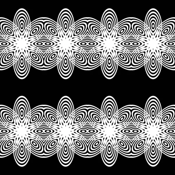 Σχεδιασμός Απρόσκοπτη Διακοσμητικό Μοτίβο Αφηρημένο Μονόχρωμο Δαντελωτό Φόντο Διανυσματική Τέχνη — Διανυσματικό Αρχείο