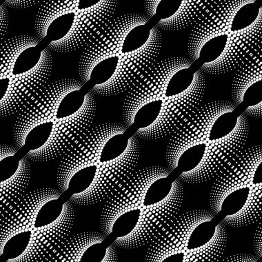 Kusursuz noktalı desen tasarla. Soyut monokrom dekoratif arka plan. Vektör sanatı