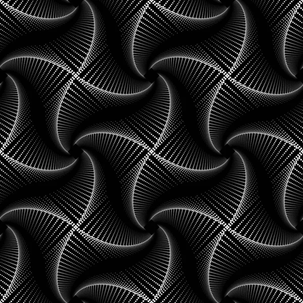 Entwerfen Sie Nahtlose Punktierte Muster Abstrakter Monochromer Dekorativer Hintergrund Vektorkunst — Stockvektor