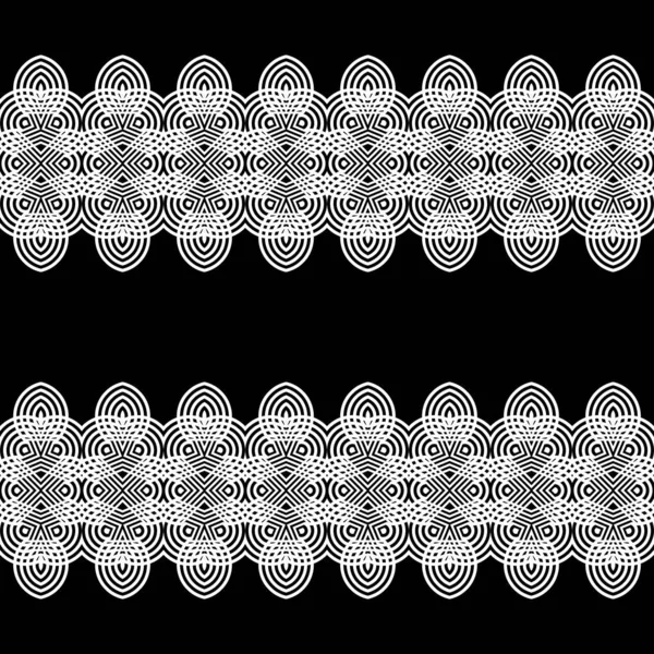 Design Senza Soluzione Continuità Modello Decorativo Astratto Sfondo Pizzo Monocromatico — Vettoriale Stock