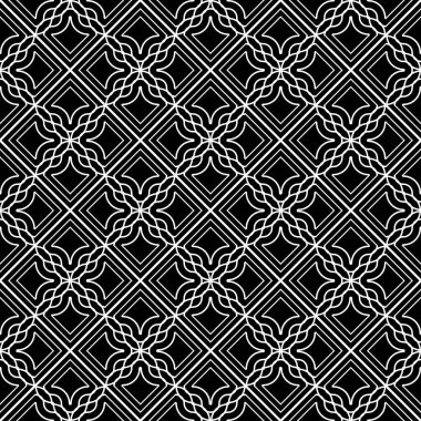 Dekoratif desenli tasarım. Soyut monokrom rendeleme arka planı. Vektör sanatı