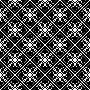 Dekoratif desenli tasarım. Soyut monokrom rendeleme arka planı. Vektör sanatı