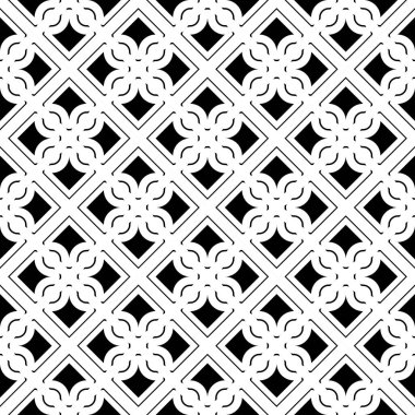 Dekoratif desenli tasarım. Soyut monokrom rendeleme arka planı. Vektör sanatı