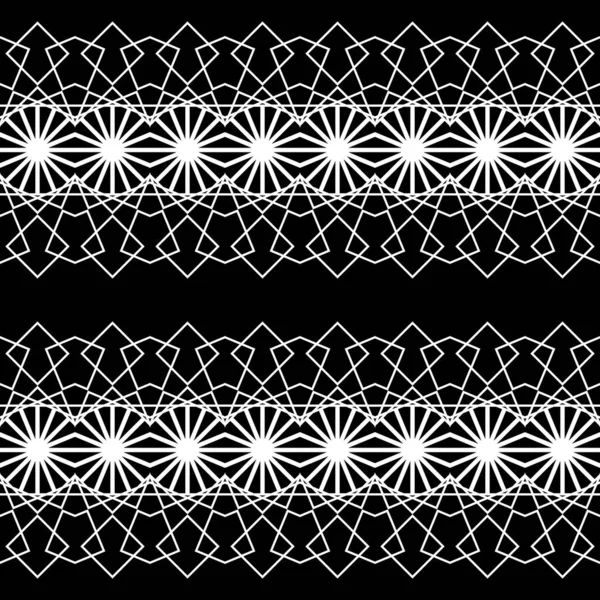 Diseño Patrón Decorativo Sin Costuras Fondo Encaje Monocromo Abstracto Arte — Archivo Imágenes Vectoriales