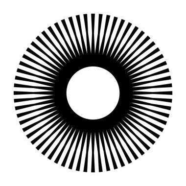 Tek renkli çember illüzyon arka planı tasarla. Soyut tasarım öğesi. Vektör sanatı illüstrasyonu