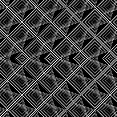 Kusursuz zikzak deseni tasarla. Soyut monokrom dantelli arka plan. Vektör sanatı