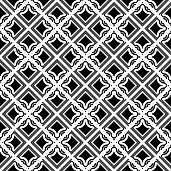 Diseño Patrón Decorativo Sin Costuras Fondo Rejilla Monocromo Abstracto Arte — Vector de stock